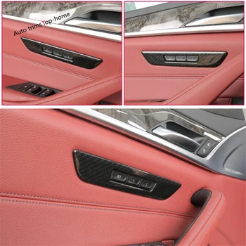 Yimaautotrims Seat Memory Adjustment Switch przycisk ramka pokrywa wykończenie ABS wnętrze do BMW serii 5 limuzyna G30 530I 2017-2021