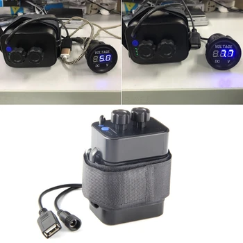 Wodoodporny 18650 rower światło bateria etui USB 5.V + DC 8.4 V Wyjście akumulator zewnętrzny Power Bank do telefonu komórkowego Dropship