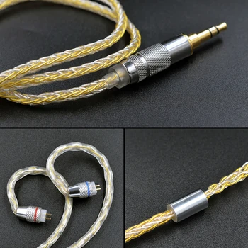 KZ słuchawki złoto srebro mieszany pokrycie Upgrade kabel przewód słuchawek do ZS10 Pro ZSN AS10 AS06 ZST ES4 ZSN Pro BA10 ES4 ZSX C12