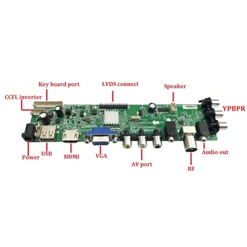 Zestaw do M201EW02 VB/M201EW02 VC 1680X1050 HDMI VGA Controller board remote DVB-T 30pin AV TV USB 4 CCFL Digital LCD Panel 20.1