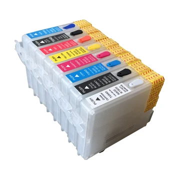 Jetvinner 8-color T0540-T0549 wkłady wielokrotnego użytku z frytkami automatycznego resetowania drukarek Epson Stylus Photo R800 R1800