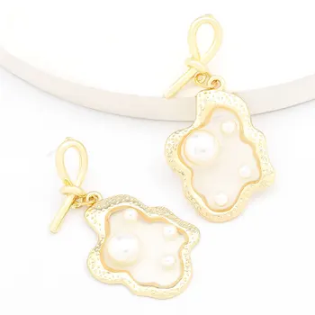 Pauli Manfi2020 creative new ladies earring jewelry przezroczysty perły są nieregularne kolczyki damskie biżuteria prezent moda kolczyki