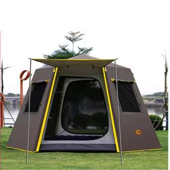 K-STAR Anti-UV sześciokątne aluminiowy Słup automatyczny odkryty camping duży namiot 4-6 osób namiot rekreacyjny piknik użytku domowego