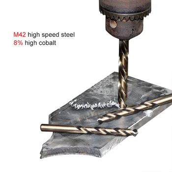 Kobalt wiertła 19шт HSS Twist Drill Bit Set M42 High Speed Steel 8% miedź aluminium żelazo drewno stal nierdzewna wiercenie metali