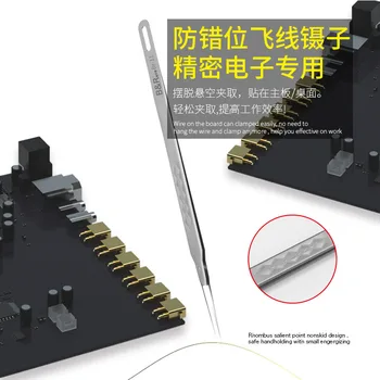 B&R precyzyjne szczypce do naprawy skoczniach przewodów Anti Miss-match IC Chip elementy elektroniczne płyta główna pincety pincety