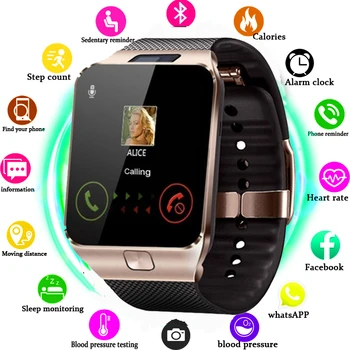 2021 DZ09 inteligentne zegarki męskie zegarek damski wsparcie Tf karty Sim Aparat Bluetooth zegarek dla Samsung Huawei Xiaomi Android IOS