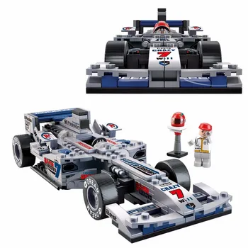 Слубан zebrał klocki kompatybilne z Lego F1 Racing playmobil Educational Toys DIY Jigsaw Construction Bricks N0352