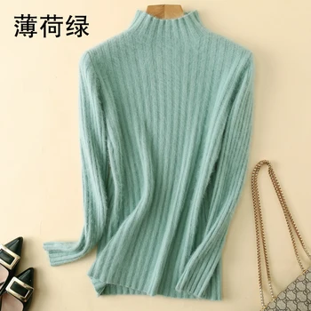 Super ciepłe czyste норковые kaszmiru swetry i swetry damskie zimowe высокоэластичные miękkie golfy Damskie 11 kolorów bluzy