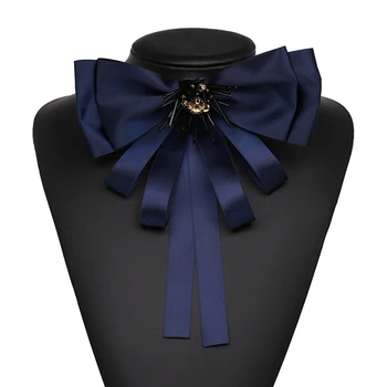 Moda Gorąca Sprzedaż Moda Bowknot Biżuteria Oświadczenie Szalik Broszki Szpilki Tkaniny Klip Kobiety Krawat Łuk Broszka