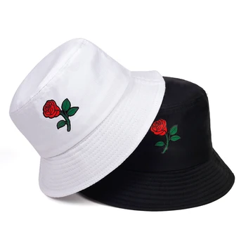Moda bawełna dziki rybak kapelusz Róża drukowanie kapelusze wiadro lato odkryty kobiety podróży ochrona przed słońcem kapelusz hip-hop kapelusze Panama