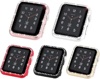 Crystal Diamonds Case For Apple Watch 5 4 3 Case with Bling mc Case Cover rama do Apple Watch 4 40 mm 44 mm 42 mm