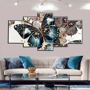 Pełna 5D Diy Diamond malarstwo haftu kolorowe motyle multi-obraz połączenie okrągły rhinestone malarstwo haft prezent