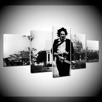 5 Panel The Texas Chainsaw Massacre Plakat Wall Art Canvas Painting Modern Home Decor Canvas Print Pictures Artwork Painting