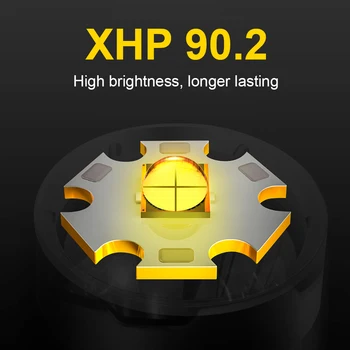 IPX8 nurkowanie latarki led Latarka XHP90.2 najbardziej profesjonalny podwodny lampa XHP70 wielokrotnego ładowania usb wodoodporny lampion światło