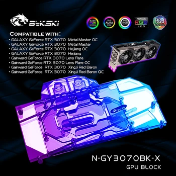 Bykski N-GY3070BK-X,blok GPU dla kart graficznych GALAX GeForce RTX 3070 / RTX 3060Ti,karta graficzna chłodzenia,VGA-chłodzenie
