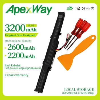 Apexway 3200mAh bateria do laptopa ASUS A41-X550E F450E R752MA K550E X751MA X751MD X751MJ X450 X550V X450E A450V