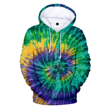 Tie Dye kapturem bluza 3D drukowane hip-hop kobiety/mężczyźni bluzy z długim rękawem sweterek Tumblr plus rozmiar kurtka płaszcz 4XL odzież
