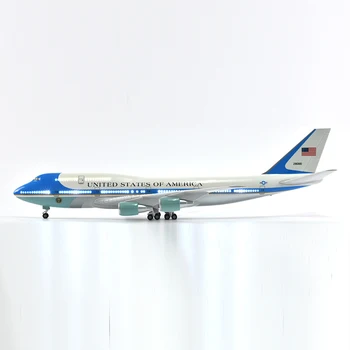 JASON TUTU 47cm Plane Model Airplane UNITED STATES OF AMERICA Air Force One Boeing 747 1/160 Scale Diecast Resin Aircraft Model