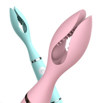Zacisk do sutków wibratory sex zabawki dla mężczyzn 10 częstotliwościowa ładowanie silikonowe mleczne klipy G Point wibrator \masaż piersi masturbacja