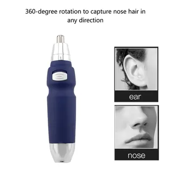 Elektryczny prawdziwy trymer do nosa i uszu bezpieczeństwo pielęgnacja twarzy trymer do włosów w nosie Golenie depilacja brzytwa broda czyszcząca maszyna dla mężczyzn