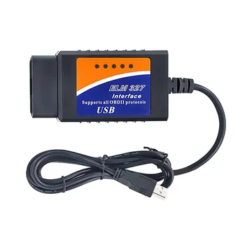 ELM327 USB kabel z tworzywa sztucznego V1.5 OBD/OBDII interfejs diagnostyczny ELM 327 Car Auto OBD2 Code Reader skaner obsługuje wszystkie protokoły
