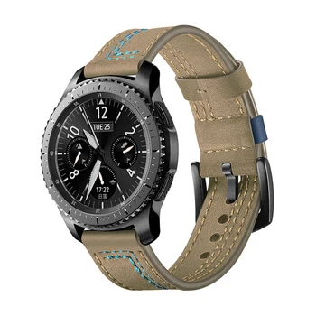Pasek z naturalnej skóry Do Samsung galaxy watch 46 mm gear S3 Frontier Huawei watch gt 2 46 mm watch band amazfit GTR 47mm bransoletka