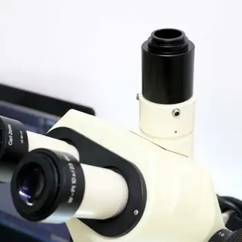 Przystawka do mikroskopu C montażowy adapter gwintowany interfejs podłącz CCD-aparat Zeiss Trinocular Microscopio 1x złącze