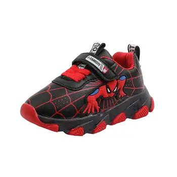 Człowiek-pająk buty dla Dzieci z podświetleniem mały chłopiec świecące casual buty do biegania dla dzieci buty sportowe dla dziewczynek led buty do biegania
