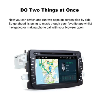 Android 9.0 samochodowy multimedialny GPS nawigacja Radio do wynajęcia dla Duster Dacia Logan Sandero Xray 2 samochodowy DVD Centralny odtwarzacz kasetowy