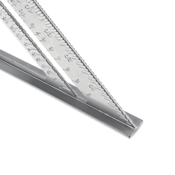 7-calowy stop aluminium trójkąt prostokątny pasek z dokładnością 0,1 i 1 skalą wartość kątomierza narzędzia pomiarowe dla stolarza