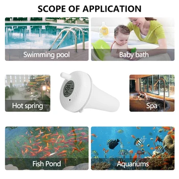 Inkbird Bluetooth kryty i odkryty basen pływający termometr IBS-P01B do basenu, wody do kąpieli, spa, akwariów i stawów rybnych