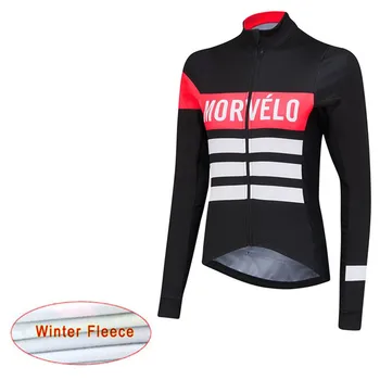 Morvelo 2021 zima jazda na Rowerze Jersey kobiety termiczny polar z długim rękawem odzież rowerowa wiatroszczelna MTB bike Jersey kurtka Ciclismo