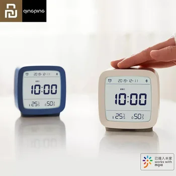 Youpin ClearGrass Bluetooth Cyfrowy Termometr Do Kontroli Temperatury I Wilgotności Budzik Nocne 3 W 1