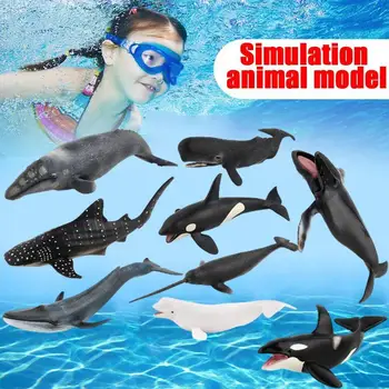 Gigantyczny Ocean Sealife Zwierzęta Model Bule Rekin Olbrzymi Kaszalot Żółw Jednorożec Kit Dzieci Miękki Żelatyna Edukacyjna Zabawka Dla Dzieci