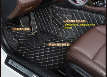 Zaktualizuj skórzane dywaniki samochodowe do Nissan Versa / Almera / Sunny Latio Sedan 2012 2013-2018 Custom foot Pads samochodowy dywan