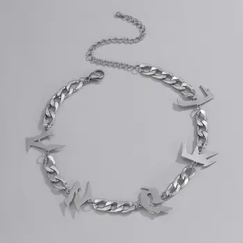 SHIXIN Punk grube krótki naszyjnik naszyjnik Colar dla kobiet/mężczyzn hip-hop łańcuch ze stali nierdzewnej naszyjnik Egirl oświadczenie szyi biżuteria