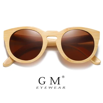 GM naturalny bambus okulary kobiety spolaryzowane UV400 marka projektant klasyczne okulary mężczyźni rocznika drewniane okulary S824