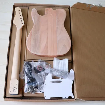 TL elctric guitar body kit ze wszystkimi akcesoriami okoume wood body maple ST neck niedokończony projekt DIY partii gitarowych