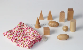 Darmowa wysyłka 1 szt. z 10 szt. dzieci drewniane Montessori stałe geometria dotykowe wczesnego rozwoju szkolenia materiał Tajemnica torba
