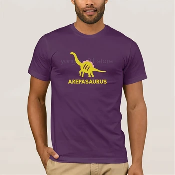 Męska casual t-shirt ze bawełny z nadrukiem popularna koszulka Arepa Saurus wyjątkowy prezent dla miłośników Arepa