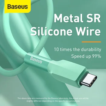 Baseus USB Type C kabel do Samsung S10 S20 Plus 3A płynny silikon Type-C Quick Charge 3.0 kabel USB ładowarka do tabletu