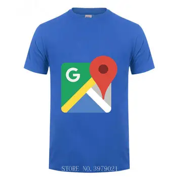 Nowa dostawa koszula google maps logo dla mężczyzn stylowe dopasowanie z krótkimi rękawami letnia koszulka Rodzina plus rozmiar okrągły dekolt t-shirt