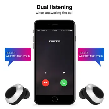 FineBlue XS MAX bluetooth 5.0 free role switching bezprzewodowe słuchawki z podwójnym mikrofonem Bluetooth V5.0 3D stereo