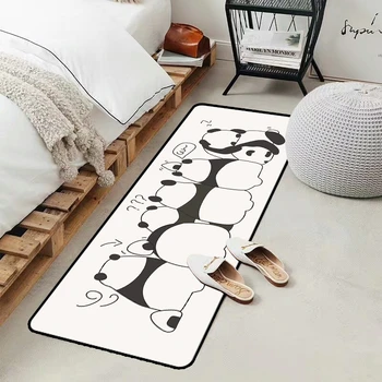 Kuchnia mata kreskówka Panda drukowany dywan dywanik Mata podłogi antypoślizgowe dywany drzwi mata łazienka, dywany Tapis prezent