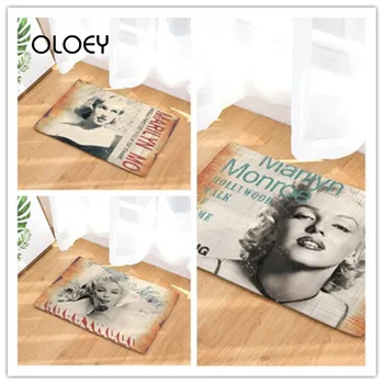 Marilyn drukowany dywanik do podłogi 40x60 cm aksamit łazienka antypoślizgowy miękki dywan kuchnia salon maty podłogowe sypialnia dekoracje mata ..