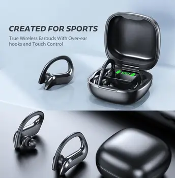 Bluetooth 5.0 Słuchawki Bezprzewodowe, Słuchawki Bluetooth Redukcja Szumów HiFi Stereo Sportowe, Zestaw Głośnomówiący Z Mikrofonem