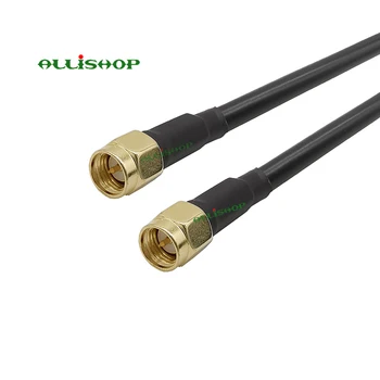 ALLiSHOP SMA Male Plug to SMA Male Brooches Plug low loss LMR200 0-6Ghz podwójny ekranowany kabel z warkoczem do rozszerzenia anteny