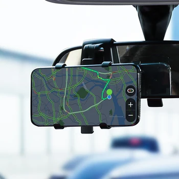 ANMONE deska rozdzielcza samochodowy uchwyt na telefon 360 stopni podstawki do telefonów komórkowych lusterko wsteczne osłona przeciwsłoneczna w samochodzie GPS nawigacji uchwyt