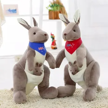 Miękkie Pluszowe Zabawki Australia Kangur Ponosi Dziecka Wypchane Zwierzęta Kangur Matka I Syn Kolekcja Dziecięca Zabawka