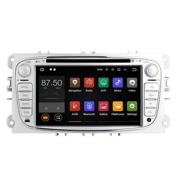 2 din Android 8.1 samochodowy odtwarzacz DVD dla Ford Focus Mondeo 2 4 C-Max S-Max Galaxy KugaTransit Connect Multimedia Radio GPSNavigation